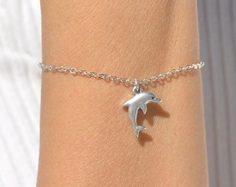 Dolphin Bracelet - Silver Dolphin Bracelet - Personalized