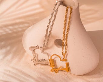 Hairdresser Charm Necklace • Stainless Steel, Hair Stylist Gift