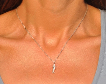 Sterling Silver Seahorse Necklace.