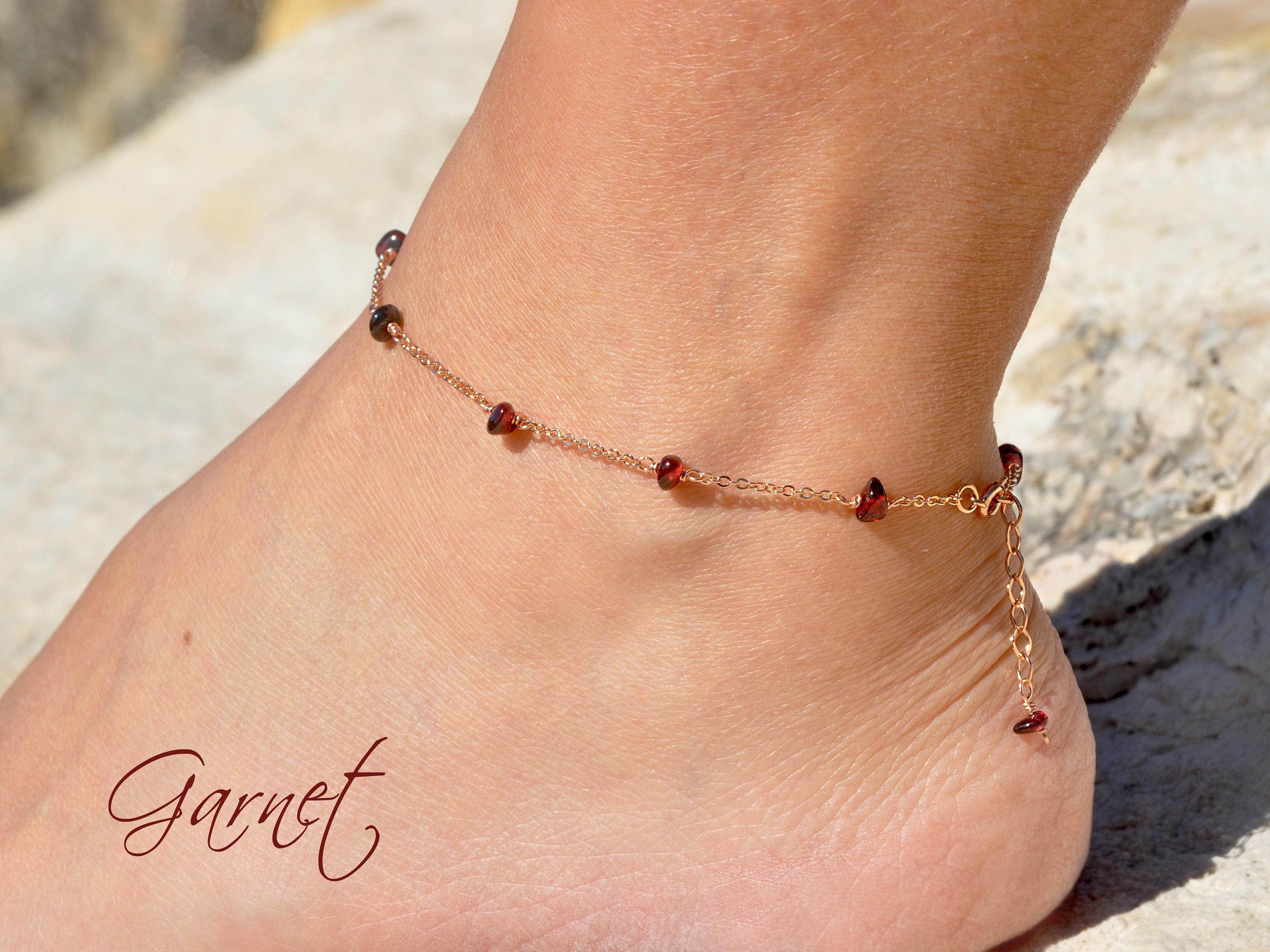 Garnet anklet deals