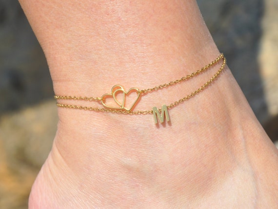 Personalized Sparkle Initial Anklet Custom Name Anklet Personalized Ankle  Bracelet Custom Adjustable Ankle Chain Gift for Her - Etsy