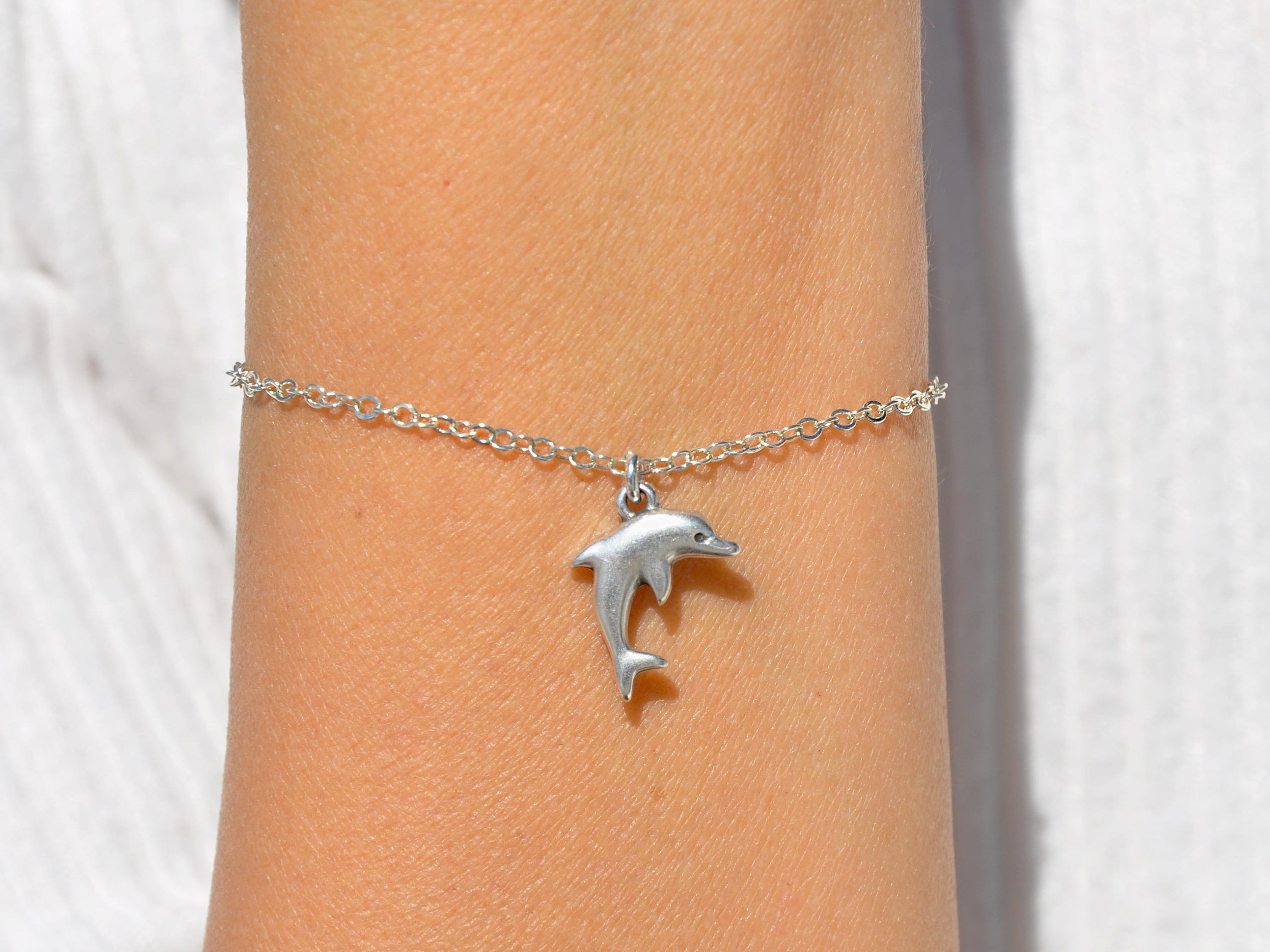 C42CDOLHK75 Dolphin Hook Bracelet - Sterling Silver & 14...