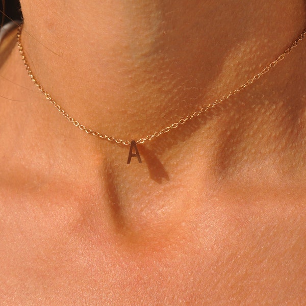 Letter Choker | Initial Choker Necklace, Name Choker, Personalized Choker, Custom Choker, Jewelry Gift For Her, Bridesmaid Gift SSM-1003