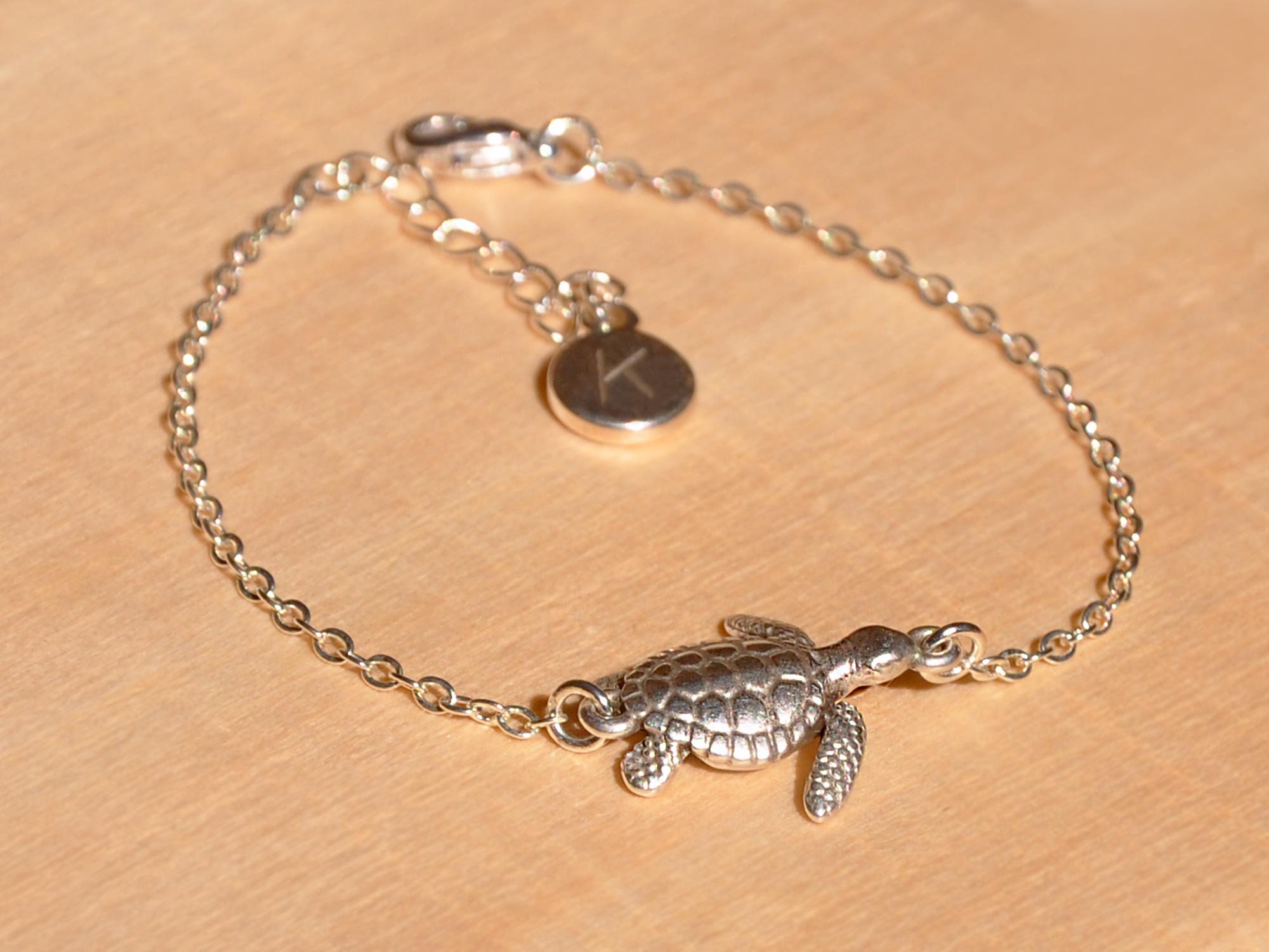Rose goud schildpad armband Gepersonaliseerde goud zilver Etsy