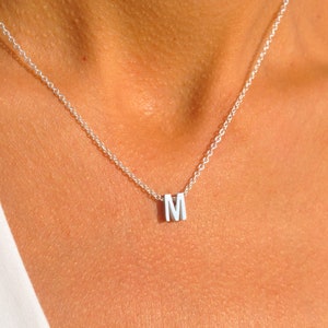 Silver Initial Necklace | Letter Necklace, Custom Initial Necklace, Personalized Jewelry, Silver Name Necklace, Personalized Gift  SSM-739