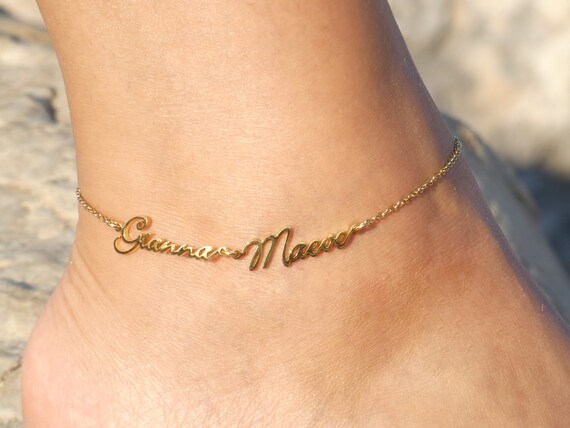 Custom anklet 2024 with name