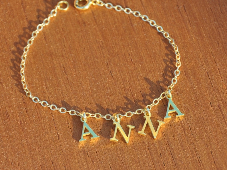 Gold Filled Initial Anklet Name Anklet Custom Letter Ankle Bracelet Friendship Gold Anklet Personalized Anklet Gift for Her SSM-507