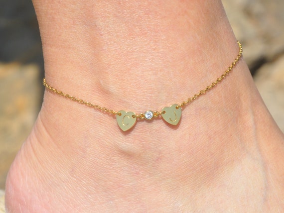 Personalized Name Anklet Silver 925 Rose Gold Bracelet - Etsy | Gold  bracelet etsy, Jewelry design earrings, Gold bangles design