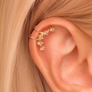 Climber Ear Cuff Earring • No Piercing Required • Gold Vermeil or Sterling Silver