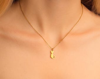 Personalized Cat Necklace: Stainless Steel Pet Lover Gift