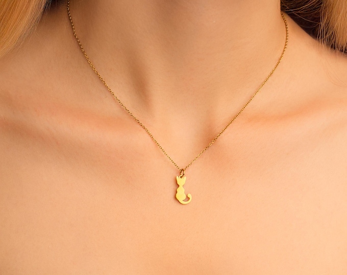 Featured listing image: Cat Lover Gift Personalized Cat Mom Necklace Cat Lady Gift Pet Lover Necklace Animal Enthusiast Kitten Necklace Feline Gift for Cat Owner