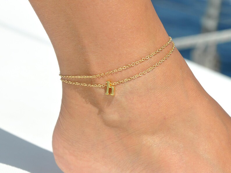 anklet bracelet initial