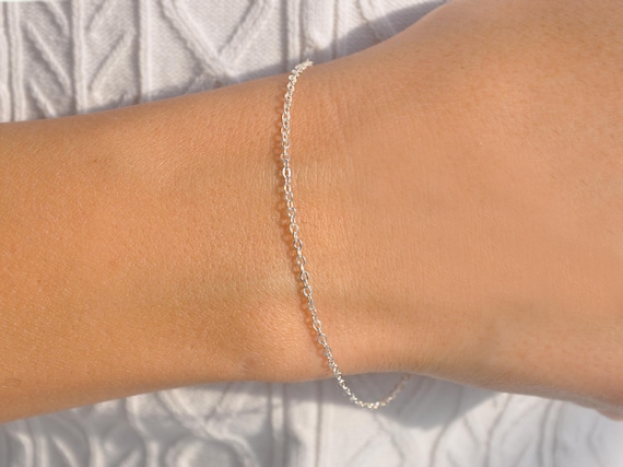 PLATE CHAIN BRACELET SILVER PLATE CHAIN BRACELET SILVER
