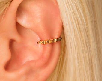 Dainty Spike Ear Cuff Earring • No Piercing Required • Gold Vermeil or Sterling Silver