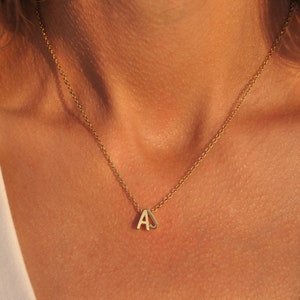 2 Initial Halskette | Personalisierte Halskette mit zwei Initialen, Doppelte Buchstaben Halskette, Schwester Halskette, Beste Freundin Geschenke TIN-1018
