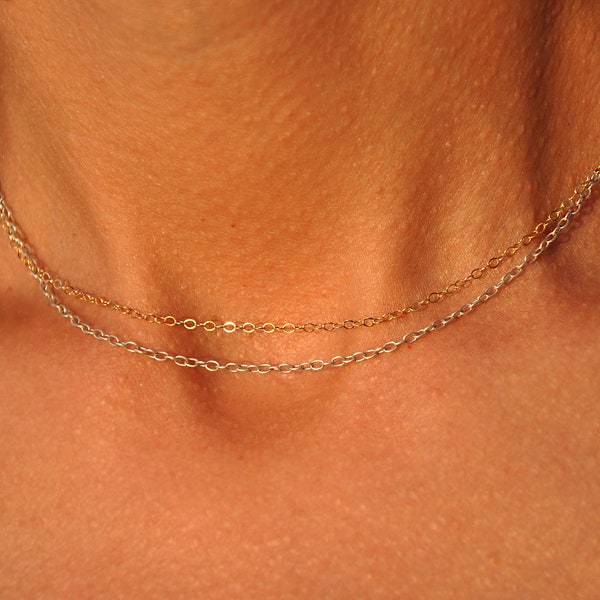 Fierce Mixed Metal Chain Necklace main image 0