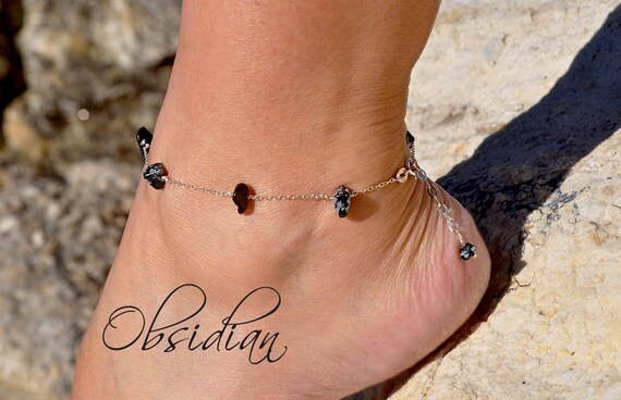 Obsidian anklet deals