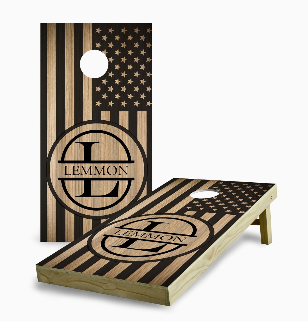 Personalized Cornhole Set, American Flag Cornhole Boards, Custom Corn Hole Game, Bean Bag Lawn Game Boards, Patriotic Cornhole Boards - Etsy