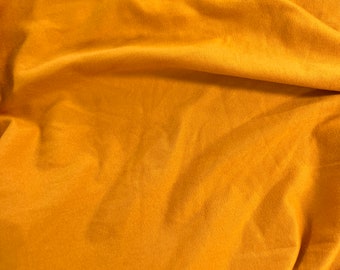 Yellow/Marigold Double Brushed Poly - by the yard - 4 way stretch - quick shipping