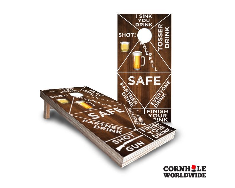 Cornhole Boards Drinking Games With Bean Bags For Beer Lover Gifts – Custom Cornhole Lawn Game Set