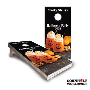 Halloween Bean Bag Toss Game - Double-Sided Ghost Board With 4 Scoring Holes, 6 Bean Bags, For Indoor/Outdoor Parties