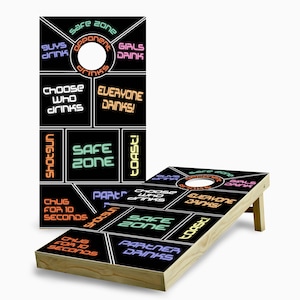 Neon Drinking Cornhole Game, Drinking Lawn Game, Summer Party Game, Bag Toss, Backyard Drinking Game, Tailgate Drink Game, House Party Game