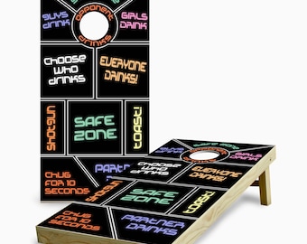 Neon Drinking Cornhole Game, Drinking Lawn Game, Summer Party Game, Bag Toss, Backyard Drinking Game, Tailgate Drink Game, House Party Game