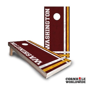 Lawn Yard Party Cornhole Board Game, Outdoor Cornhole Accessories Washington Wood Game Set With Bags