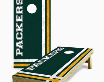 Green Bay Corn Hole Board, Outdoor Family Activity, NFL Cornhole, Greenbay Packers Gift, Lawn Game, Green Bay Fan Game, Cornhole Gift