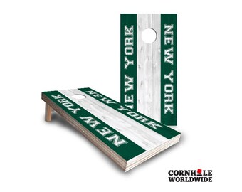 Custom New York Cornhole Boards with Bean Bags – Perfect Lawn & Party Game for Senior Games And Football Lovers