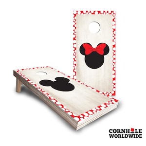 Mr and Mrs Cornhole Game Set: Wooden Wedding Yard Game with Bean Bags