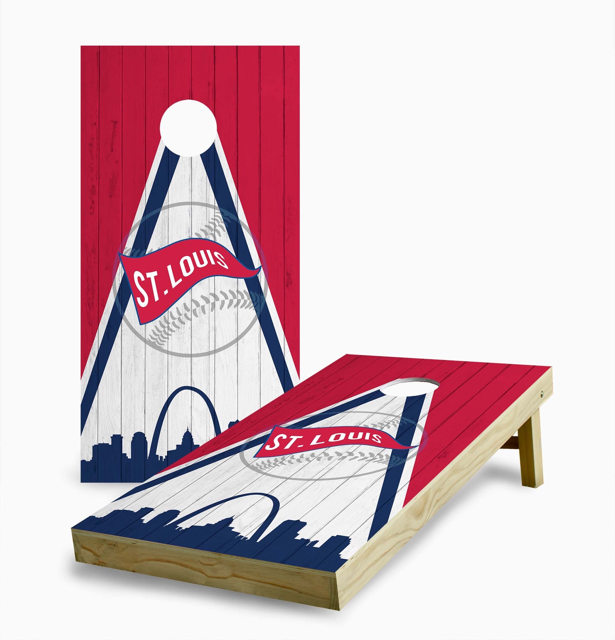 St. Louis MLB Team Cornhole Set with Bags - Custom Cornhole Game - Outdoor  Game - Pro Baseball - MLB Cornhole