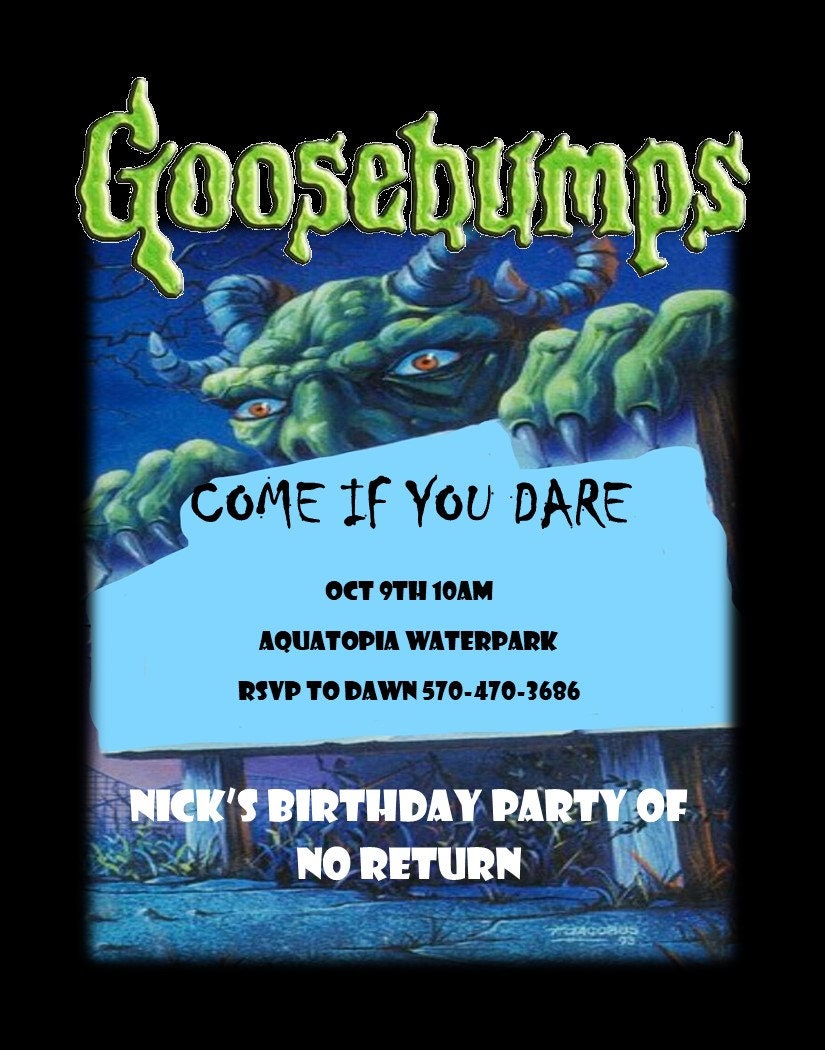 Goosebumps Horrorland Invitations - Etsy