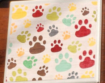 Juego de 4 posavasos de cerámica, elige tu diseño.