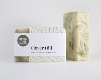 Clover Hill : Body + Face Soap, cold process, palm free, handmade, all natural soap