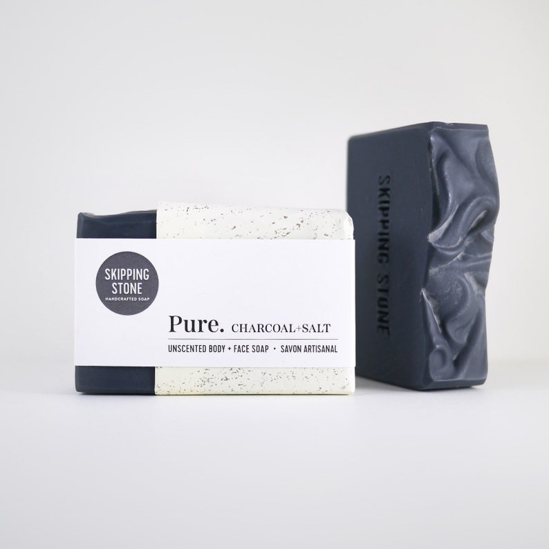 PURE : Charcoal Body Face Soap unscented image 1