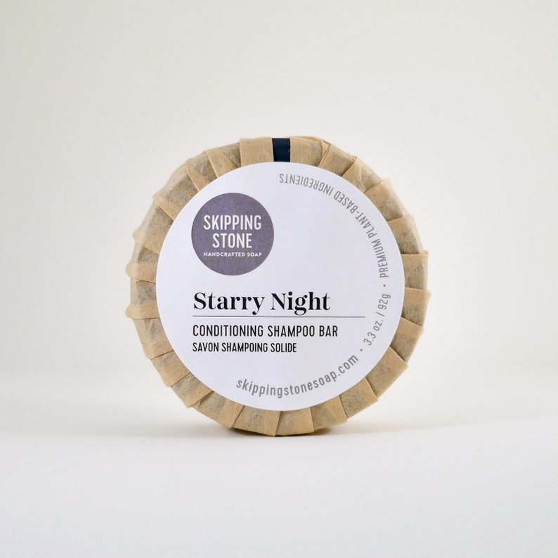 Starry Night : Shampoo Bar, cold process, handmade, all natural conditioning solid shampoo image 2