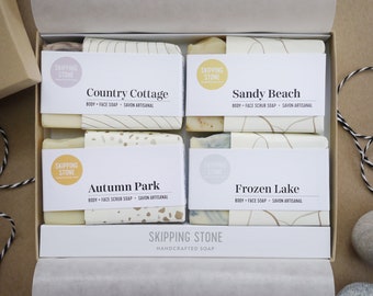 Soap Gift Box "Seasons", handcrafted natural soap set