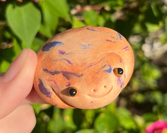 Blueberry Muffin Frog | Handmade Polymer Clay Frog Figurine