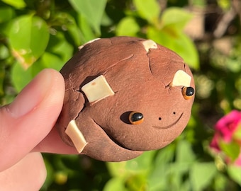 White Chocolate Brownie Frog | Handmade Polymer Clay Frog Figurine INEDIBLE!!
