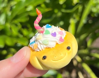 Kooky Cupcake Frog | Handmade Polymer Clay Frog Figurine