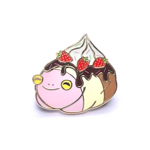 Napolitaner Sundae Frosch Emaille Pin | vergoldete Lebensmittel Frosch Anstecknadel