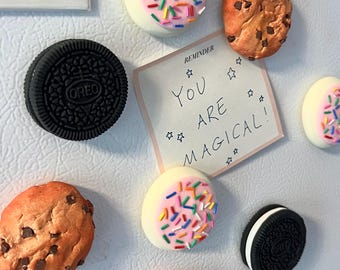 Large Cookie Magnets | handmade polymer clay food magnet