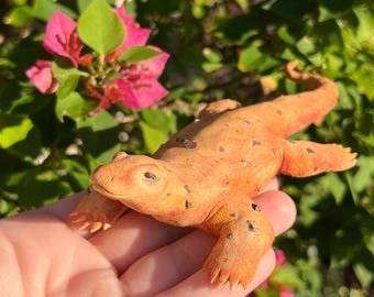 Chocolate Chip Cookie Komodo Dragon | Polymer Clay Lizard Figurine