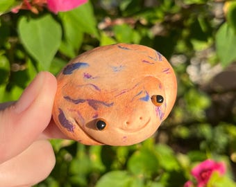 Blueberry Muffin Frog | Handmade Polymer Clay Frog Figurine