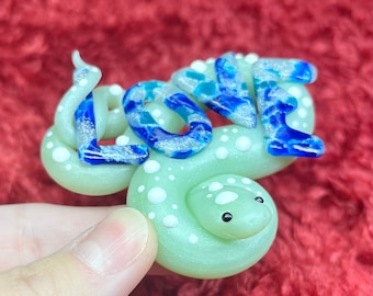 Love shimmer Snake | Polymer Clay Snake Sculpture