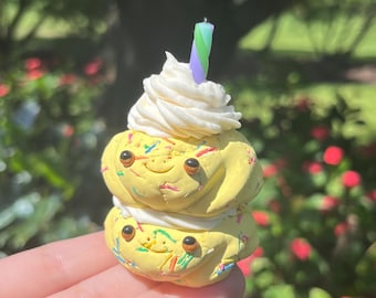 Funfetti Frog Stack! | Handmade Polymer Clay Frog Figurine