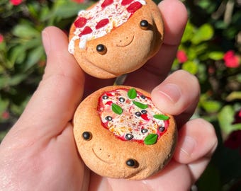 CUSTOM Pizza Frogs!!  | Polymer Clay Frog Figurine | made-to-order