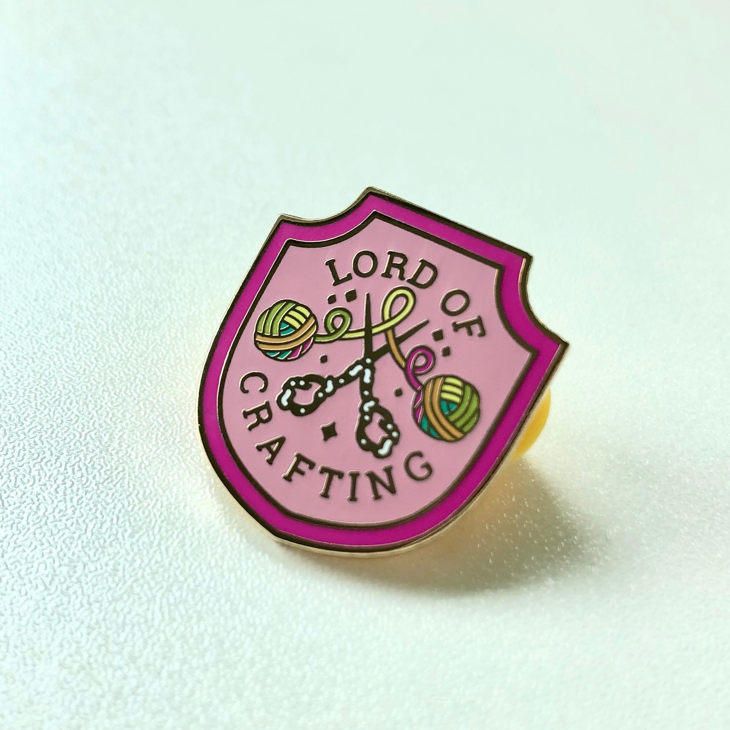 Lord of Crafting Enamel Pin | Gold-plated Merit Badge Pin; Gift for ...
