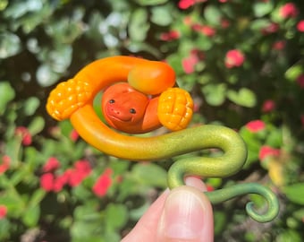 Mango Snake | Handmade Polymer Clay Snake Figurine
